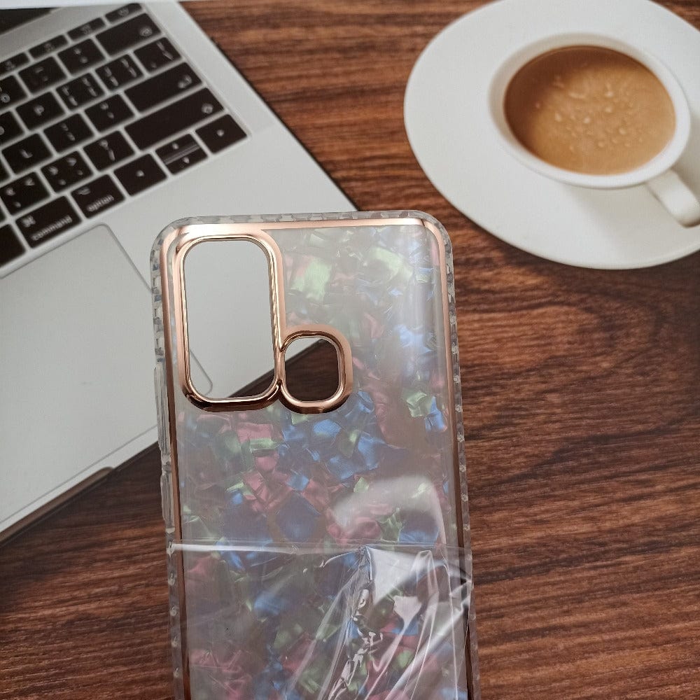 Marble Pattern Back Cover For Vivo Y30/Y50 Phone Case With Pop Up Holder Mixed Onezeros.in