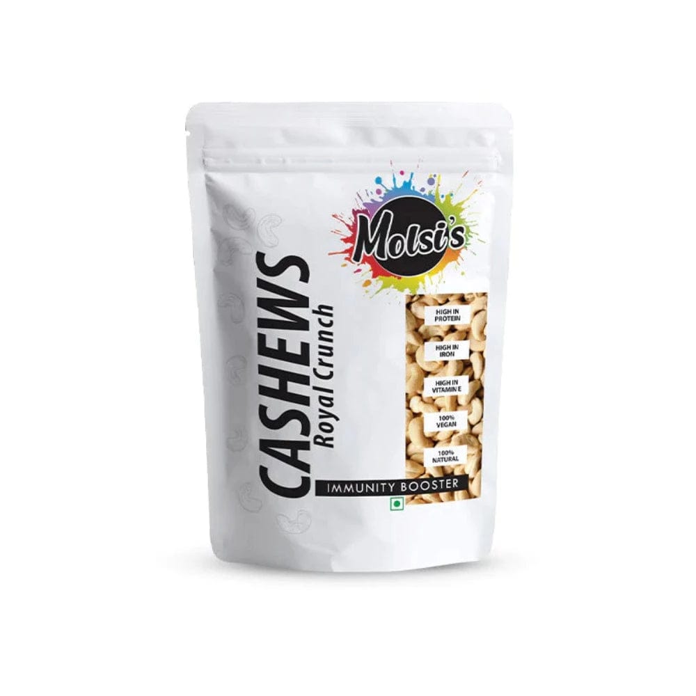 Molsi's Cashews Royal Crunch Cashews 200 grams Onezeros.in