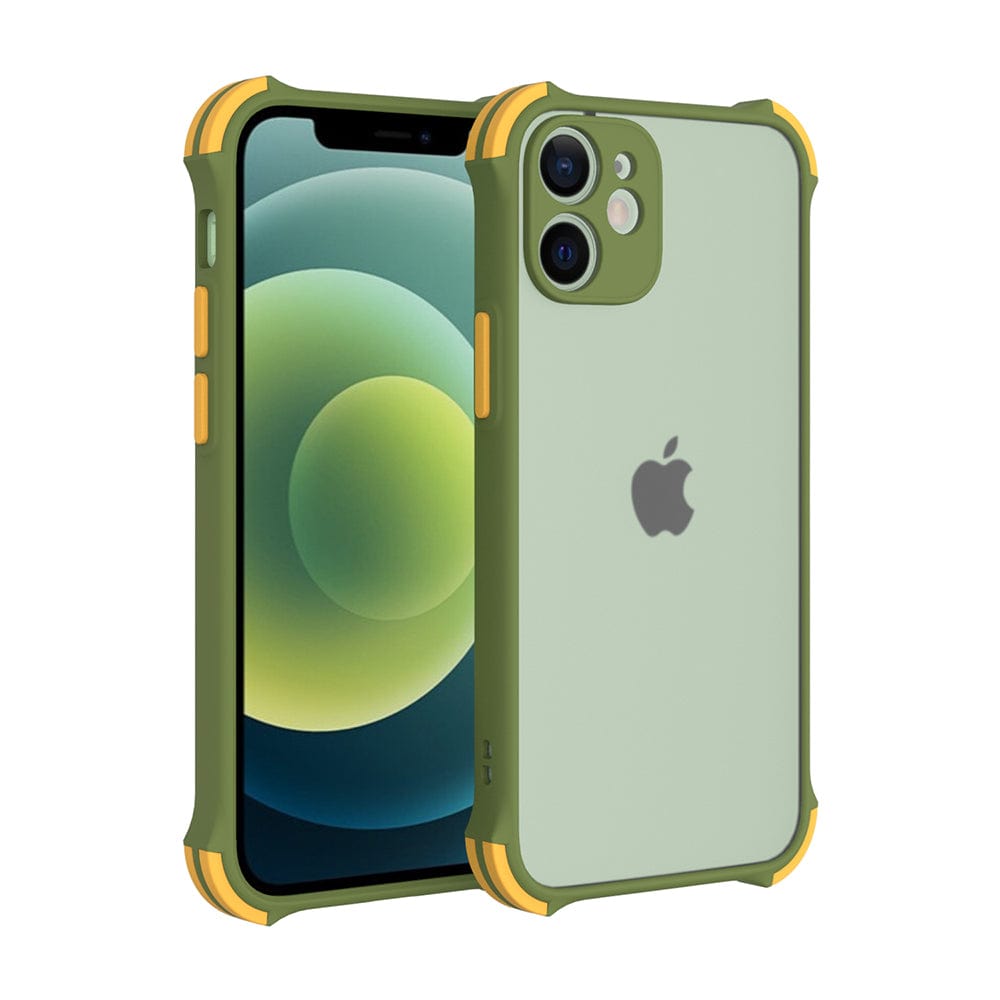 Shockproof Smoke Case For iPhone 12 Mini Mobile Cover Army Green Onezeros.in