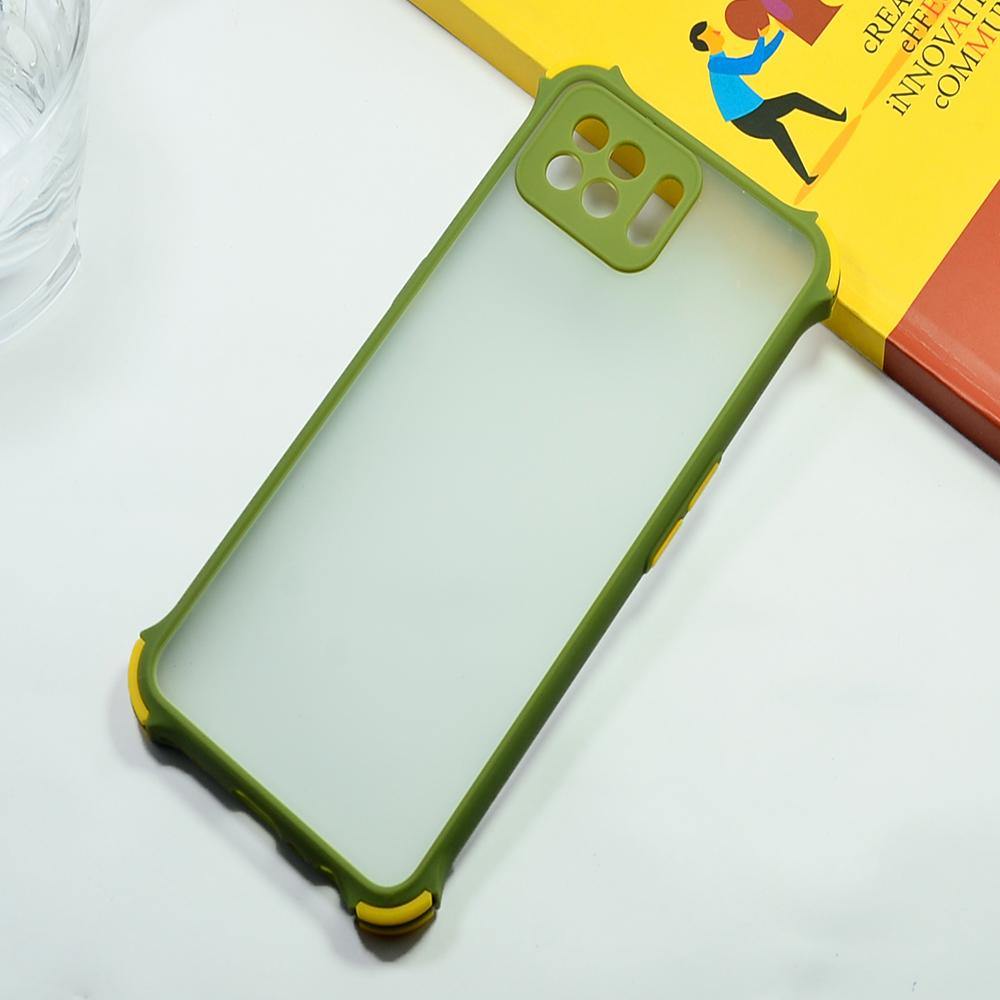 Shockproof Smoke Case For OPPO F17 Mobile Cover Army Green Onezeros.in