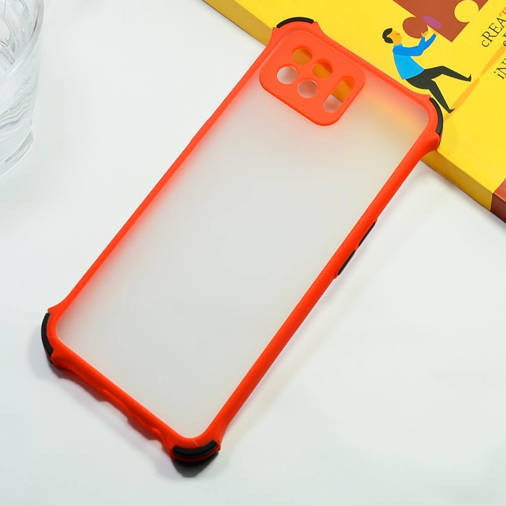 Shockproof Smoke Case For OPPO F17 Mobile Cover Red Onezeros.in