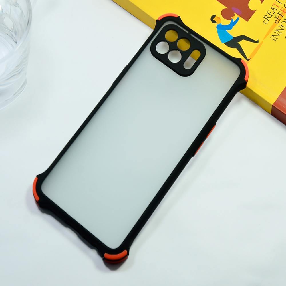 Shockproof Smoke Case For OPPO F17 Pro Mobile Cover Black Onezeros.in