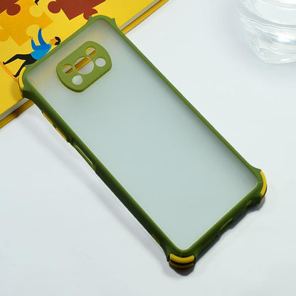 Shockproof Smoke Case For POCO X3 Mobile Cover Army Green Onezeros.in