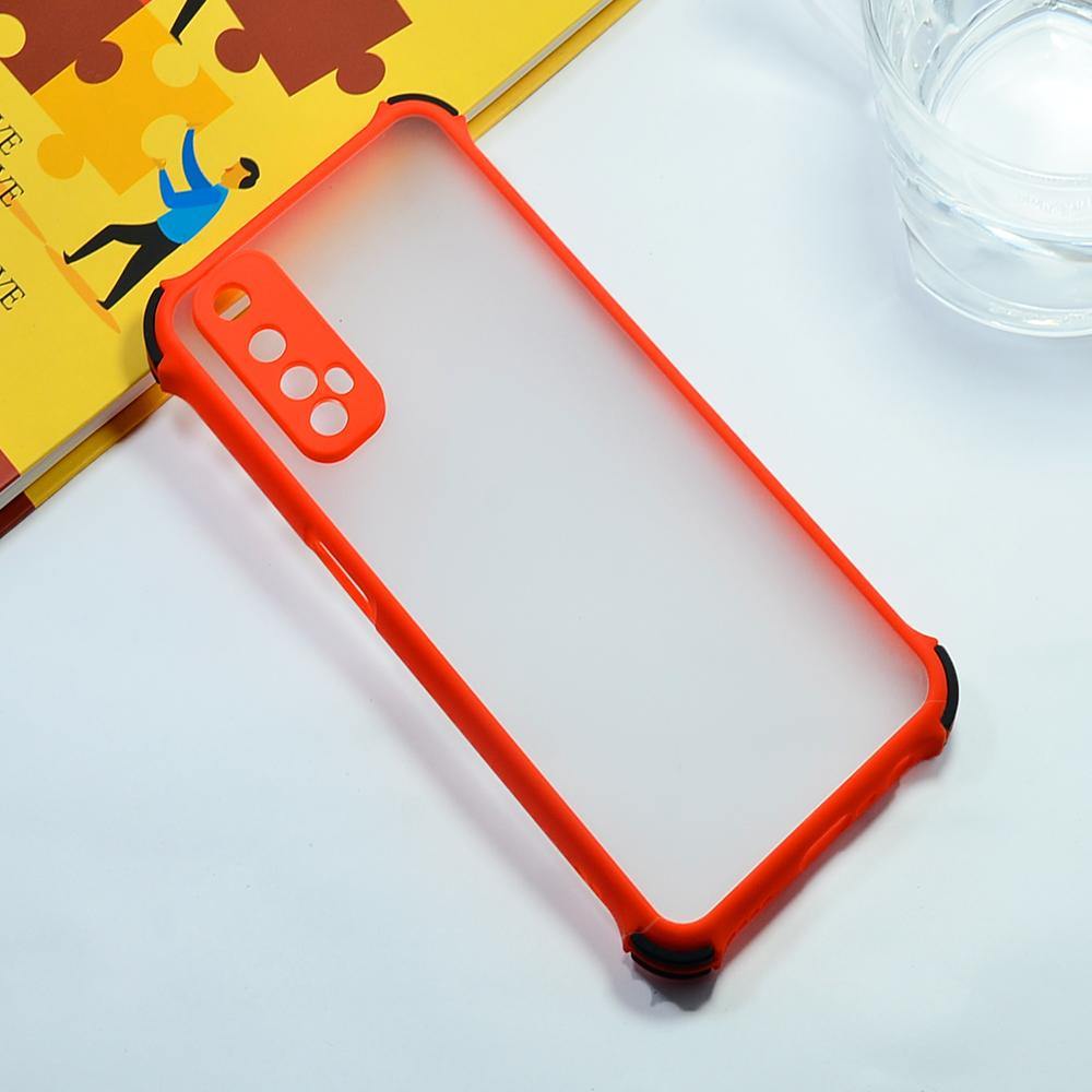 Shockproof Smoke Case For Realme 7 Mobile Cover Red Onezeros.in