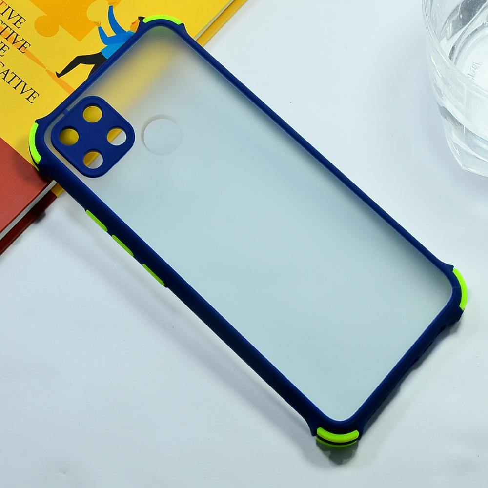 Shockproof Smoke Case For Realme C12 Mobile Cover Blue Onezeros.in