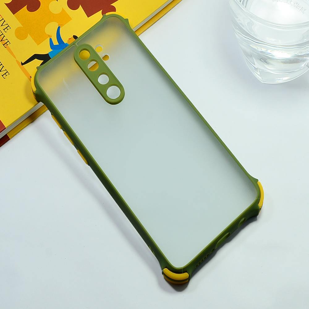 Shockproof Smoke Case For Redmi Note 8 Pro Mobile Cover Army Green Onezeros.in