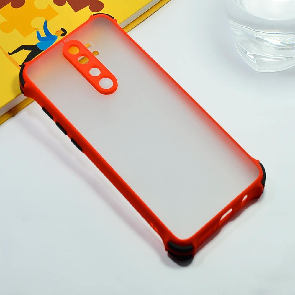 Shockproof Smoke Case For Redmi Note 8 Pro Mobile Cover Red Onezeros.in