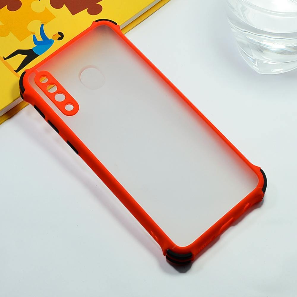 Shockproof Smoke Case For Samsung Galaxy M30 Mobile Cover Red Onezeros.in