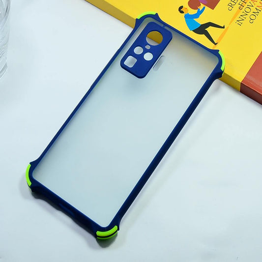 Shockproof Smoke Case For Vivo X50 Pro Mobile Cover Blue Onezeros.in