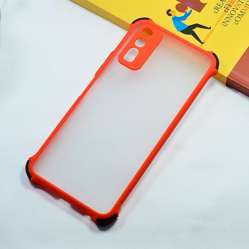 Shockproof Smoke Case For Vivo Y20/Y12s Mobile Cover Red Onezeros.in