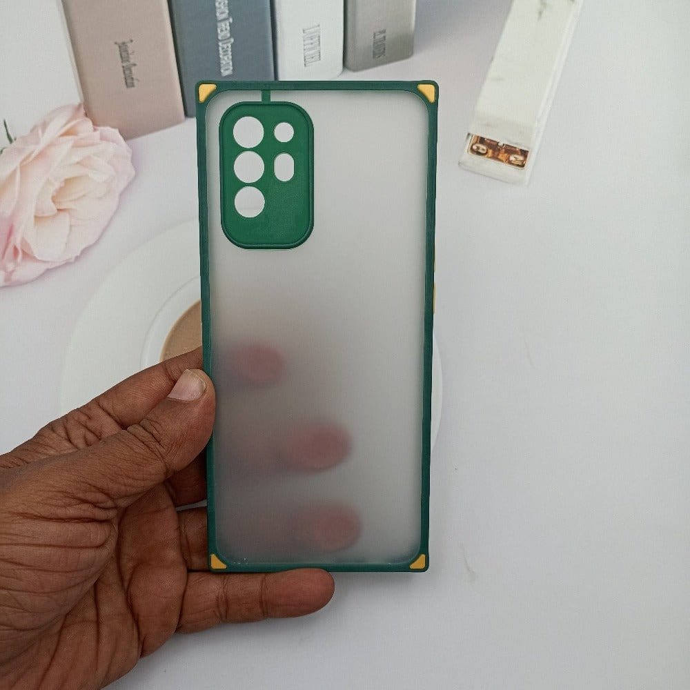 Square Smoke Case for OPPO F19 Pro Plus Mobile Back Cover Green Onezeros.in