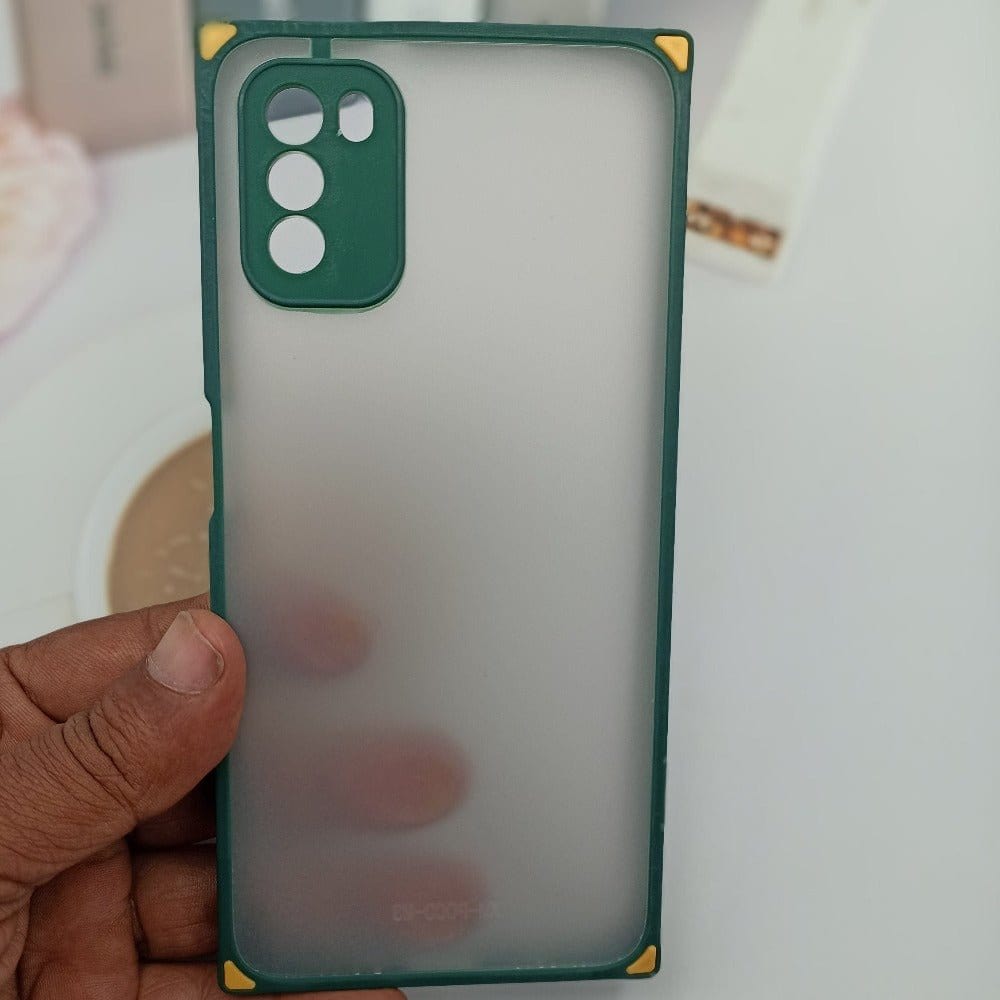 Square Smoke Case for POCO M3 Back Cover Green Onezeros.in