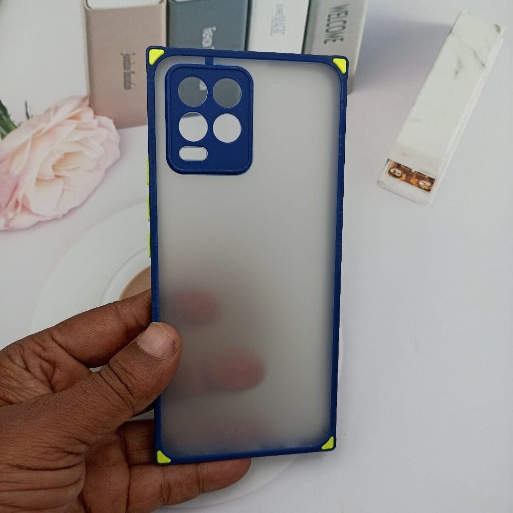 Square Smoke Case for Realme 8/8 Pro Mobile Back Cover Blue Onezeros.in