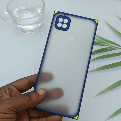 Square Smoke Case for Redmi 9/POCO C31 Mobile Back Cover Blue Onezeros.in