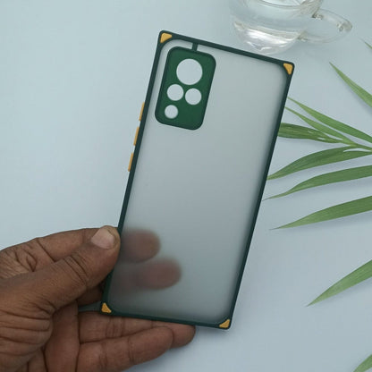 Square Smoke Case for Vivo V21 5G Mobile Back Cover Green Onezeros.in