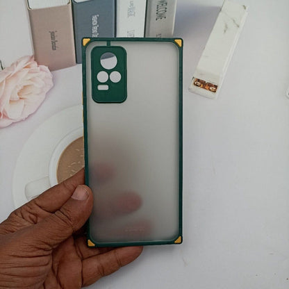 Square Smoke Case for Vivo Y73 Mobile Back Cover Green Onezeros.in