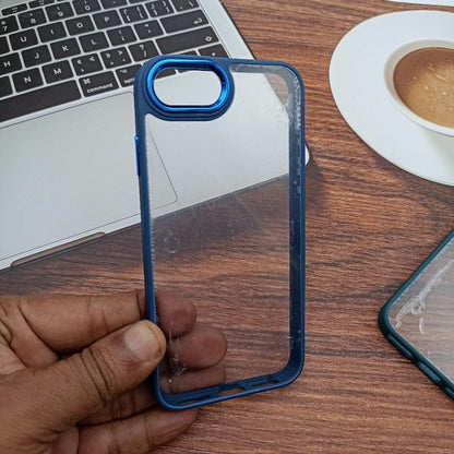 Transparent Design Case For iPhone 6 Electroplating Camera Phone Cover Blue Onezeros.in