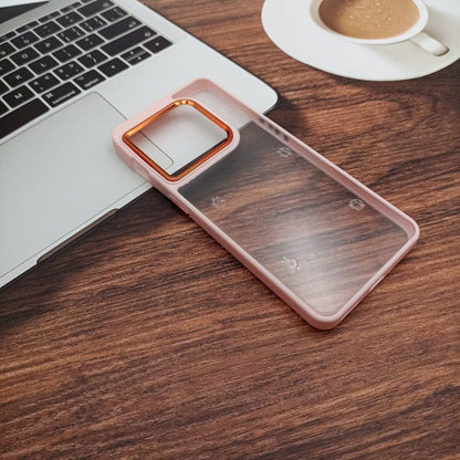 Transparent Design Case For OnePlus 10 Pro 5G Electroplating Camera Phone Cover Pink Onezeros.in