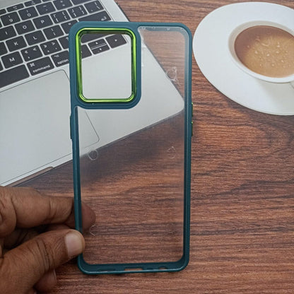 Transparent Design Case For OPPO F21 Pro Electroplating Camera Phone Cover Green Onezeros.in