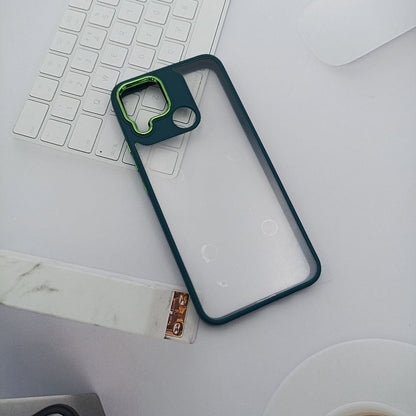 Transparent Design Case For Realme Narzo 50A Electroplating Camera Phone Cover Green Onezeros.in