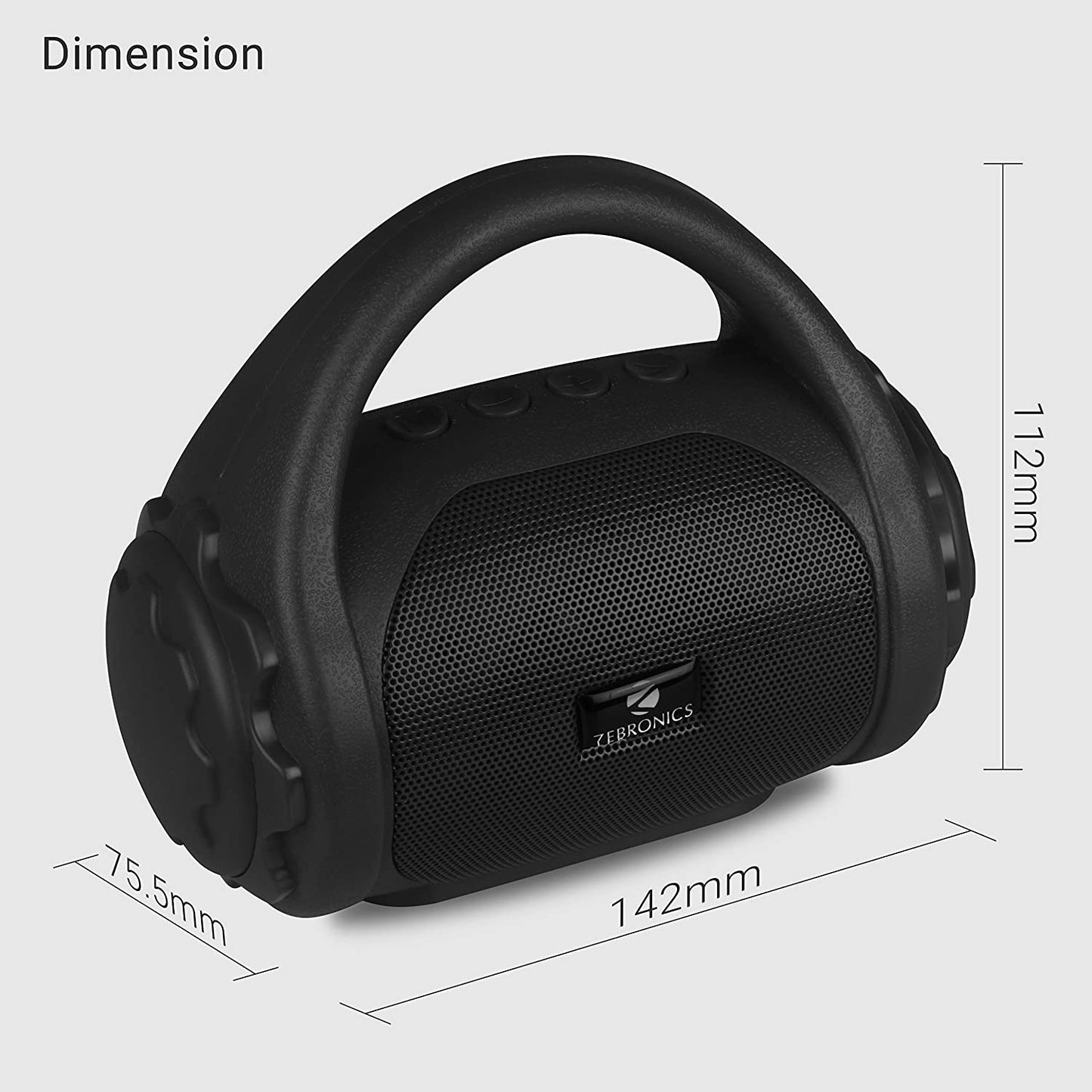 Zebronics Zeb County Bluetooth Speaker with Built in FM Radio Zebronics